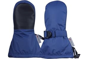 Ami&Li tots - Manoplas Impermeables y cálidas para niños y niñas, con puños Ajustables, para Practicar esquí y para la Nieve, Ideales para Invierno