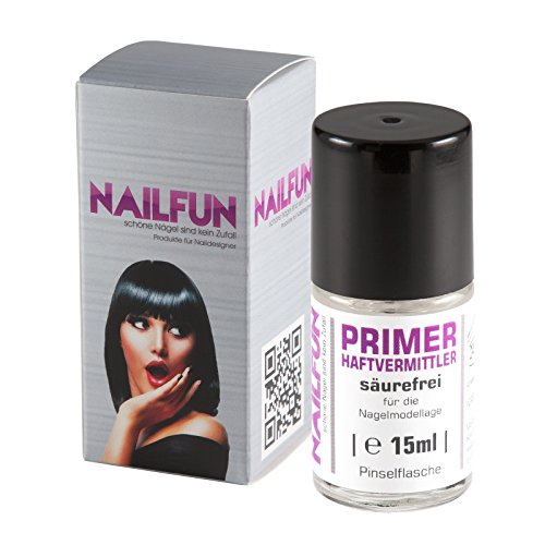 NAILFUN Primer säurefrei Haftvermittler 15ml in der Pinselflasche, 1er Pack (1 x 15 ml) - 2