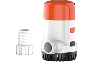 LIGHTEU®, Seaflo pompe à eau de cale à détection automatique du niveau d'eau 12 V 2000 GPH, 7,5 A avec capteur d'eau intégré, SFBP1-G2000-13B