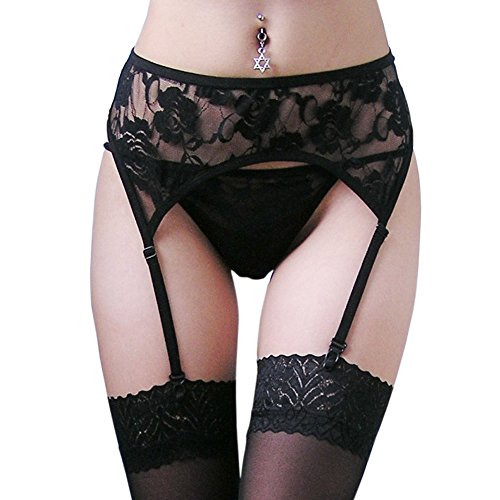 IPLUS Frauen weißen Dessous Set Strapse String Strümpfe