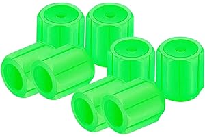 GENERIC 8 Stück Leuchtende Ventilkappen Auto, Motorrad, Fahrrad, Kunststoff, 1,2 x 1,5 cm, Autoventil Kappe, Autoreifen, Reifen Ventilkappen, Reifen Ventildeckel, Ventilkappe (Grün)