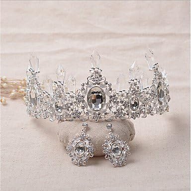 Women's Rhinestone / Alloy Headpiece-Wedding / Special Occasion Tiaras earring set