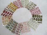 Fantastic Offer: 12 x sheets of 3D nail art Stickers Foils for full nails coverage False Nail Design Manicure Decals Gems Glitter Toe wraps, animal, leopard, etc. - by Fat-catz-copy-catz