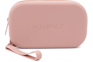 waschies "Travel Set Kids" trwała i wodoodporna torba do przechowywania wraz z podkładkami wielokrotnego użytku w podróży, nadaje się do prania, zestaw upominkowy i podróżny, nude, S, kosmetyczki