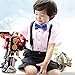 PLAIN BLUE BOY Pageboy Baby Satin Pre Tied Bow Tie Adjustable Tie for Wedding Prom Party