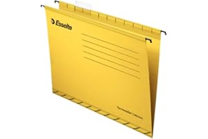 Esselte Pendaflex - Carpeta con ganchos para colgar (tamaño folio, 25 unidades), color amarillo