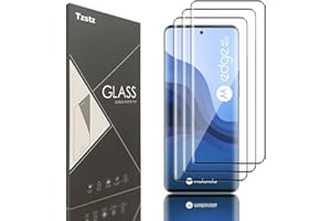 Tzstz 3-częściowy ochraniacz ekranu z hartowanego szkła, dla Motorola Edge 40 Neo 3D pełnoekranowa osłona twardości 9H Anti Stripes Protector