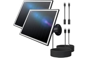 ORAYAFID Pannello solare da 8W per telecamera di sicurezza all'aperto, caricabatterie a pannello solare 5V con porte Micro USB e USB-C. Adatto per eufy/wyze/reolink con uscita DC a 5V