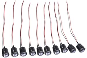 ZYYINI Diode, 10pcs 12v 10mm Led Diodes Light Pre-wired Constant Led Ultra Bright Water Clear Bulbs for the Field of Light Decorations Flashlight Car Decorations Add a Festive Atmosphere(#01 Green)