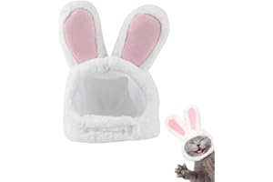CICIGLOW Bunny Hat, śliczny Kostium Pluszowy Kapelusz Królika dla Kotów i Małych Psów Kostium Imprezowy Halloween Akcesoria Nakrycia Głowy