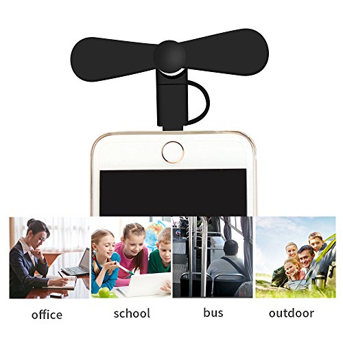 Mini USB Ventilator, VitutechFan Mini USB Fan Mini Portable Micro USB Ventilator Mini Cooling Fan 2 in 1 Portable USB Telefon Mini Fan f¨¹r Andriod Smartphone , iPhone , iPad, Samsung - 4