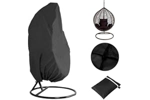 LZQpearl Fodera per Sedia Sospesa, Tessuto Oxford 210D E 420D, Fodera per Sedia A Dondolo Singola/Doppia in Vimini da Giardino Impermeabile (210D,Single)