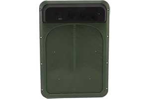 GOWENIC Puerta de pollo automática alimentada por pilas, puerta con sensor de luz para gallinero, puerta automática de gallinero, plástico ligero y duradero para el hogar (verde oliva)