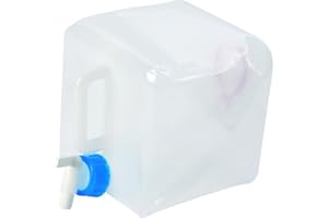 Bo-Camp - Jerrycan - Avec robinet - Pliable, Blanc, 7,5 L