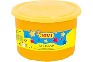 Jovi Blandiver Knete, extra weiche Knetmasse für Kinder ab 2 Jahren, gelb, 1 Dose, 460g