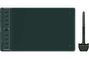 HUION Inspiroy 2 M Tavoletta Grafica, Nuova Penna Digitale PW110, 8 Tasti di Scelta Rapida Personalizzabili, Scroller Facile da Usare, Ideale per Disegnare, Studiare e Lavorare da Casa(Verde)