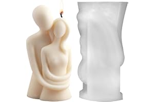ICYANT Stampo per Candela Corpo, Stampo in Resina 3D Semplice Abbraccio Silicone, Stampo per Candela Body Art Fai da Te Torso Candela Stampo Realizzazione per Casting Candela di Sapone (coppie)