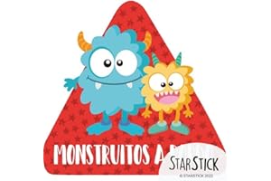 StarStick - Monstruitos a bordo Castellano– Adhesivo para coche bebé a bordo - Castellano