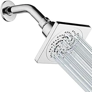 ALTON SHR22095 ABS, 4x4 Overhead Shower With 9-INCH Brass Arm and Flange, Chrome Finsh