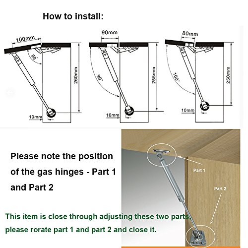 2 x Qrity Kitchen Cupboard Door Toy Box Gas Strut Stay Soft Close Hinges eBay