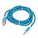 Produktbild Smartfox USB C Kabel auf USB A Datenkabel Ladekabel aus Nylon 1m in blau für Typ C Geräte
