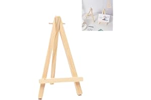 SIYUPU Mini Easel Stand, 2pcs Wooden Card Stands for Display Tabletop Art Display Easels, Small Easel Stand Kids, Desktop Holder Stand for Displaying Canvas Paintings, Drawing, Small Painting Easel Wedding