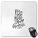 Produktbild BGLKCS I Love You More Mauspads,Romantic Hand Drawn Lettering Black and White Design Chocolate Phrase,Standard Size Rectangle Non-Slip Rubber Mousepad,Black White