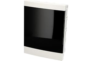 EDO Quadro Elettrico da Incasso 2 File per 16 Moduli 29 x 22 x 9,5 cm IP40 - Scatola di Distribuzione in ABS Bianco - Centralino per Impianti Elettrici da Interno