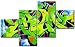 Produktbild TOP Bild auf Leinwand GREEN GRAFITTI 4 BILDER Art-Nr. M40360 STREET ART Moderne Bilder fertig gerahmt auf echtem Keilrahmen. Kunstdruck als Wandbild auf Rahmen. Günstiger als Ölbild Gemälde Poster Plakat mit Bilderrahmen riesig! Günstig MADE IN GERMANY