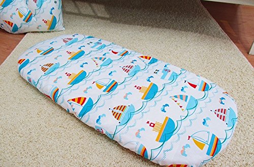 /1102/ LHE Baby pram moses basket patterned fitted sheet size 80x38 100% cotton