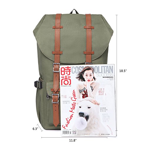Rucksack Damen Herren Studenten Backpack KAUKKO 17 Zoll Laptop Rucksack für 15″ Notebook Lässiger Daypacks Schüler Backpacks Schultaschen of 2 Side Pockets für Wandern Reisen Camping - 7