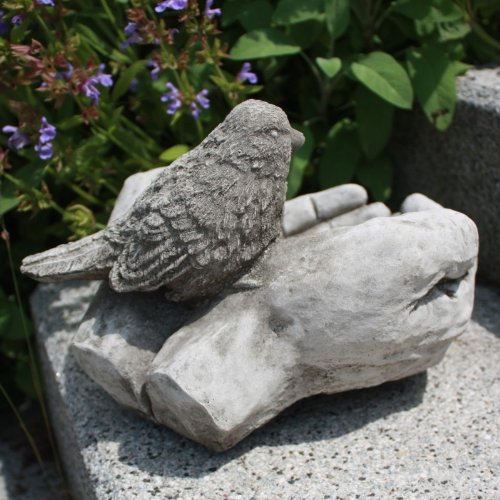 Kretakotta Vogeltränke „helfende Hände“ aus Antiksteinguss - 3