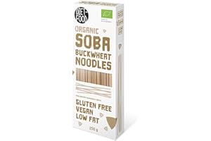 ‎DIET-FOOD DIET-FOOD Bio Buchweizen Soba Nudeln Lebensmittel Pasta Vegane Glutenfreie Laktosefrei Sojafrei Nudeln für Vegetarier und Veganer 250 Gramm