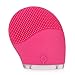 HailiCare Electric Facial Cleansing Brush Natural Silicone Rechargeable Face Massager, Rose