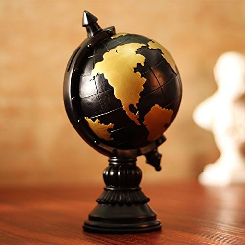 LongGu Continental Retro Resin Globe Ornaments Ornaments Product Study Room Office Desktop Tuba
