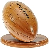 Rugby Ball 3D Jigsaw Puzzles for Grown Ups and Children : Novelty Gifts for Men or Women Plus Wooden Keyring