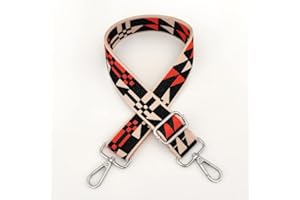 PTNKUIIY Taschengurt Schulterriemen für Taschen 80-130cm mit Karabiner Mehrfarbiger Bunte Verstellbarer Umhängegurt für Schultertasche DIY Zubehör für Tasche Handtaschen Taschenriemen Breit für Damen