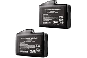 BE-TOOL 2 Pack Rechargeable Lithium Polymer Battery - Replacement Batteries for Heated Gloves Socks Jacket Hats, 7.4V 2200mAh