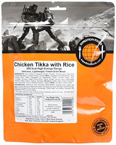 Preisvergleich Produktbild Expedition Foods Hühnchen-Reis Tikka, indisch (High Energy Serving)