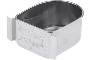 LOVIVER Vogel Futternapf Wassernapf Edelstahlnapf zum Einhängen für Papageien Nymphensittiche Wellensittiche