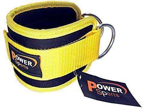 Tira en Tobillo 'ORO AMARILLO, Cable Accesorio Máquina Mejora Peso Crossfit/Entrenamiento Levantamiento Pesas Tira En Tobillo By Power Deportivo - tobillo Gym Correa MULTI-GIMNASIO Máquinas para hombre/Mujer Pure PIERNA/BASE Fuerza para Levantamiento de pesas/Ejercicio/Gym/Levantamiento de potencia/Culturismo - correa - Calidad Premium Equipment & Accesorios SE VENDE POR SEPARADO) Neopreno Correa con Ajuste Velcro