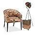 Produktbild Native Home Clubsessel Patchwork-Muster, Relaxsessel mit Armlehne, Fernsehsessel niedrig, HBT: ca 80 x 70 x 70 cm, braun