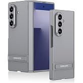 CONSTRAIN - Galaxy Z Fold 7 ile uyumlu Samsung Kılıf L Standlı Kamera Korumalı Kıpta Titanyum Renkli PC Kapak