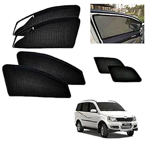 Auto Addict Zipper Magnetic Car Curtain Sunshades (Side Windows,6 Pcs) for Mahindra Xylo