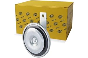 HELLA 3AL 002 952-871 Bocina - M26 - 24V - 115dB (A) - Rango de frecuencia: 335Hz - sonido grave - Color de carcasa: gris - Conexión de enchufe plano