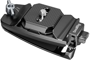 SMALLRIG Clip per fotocamera con piastra, sistema di sgancio rapido, carico utile massimo 40 kg/88 lb, per Sony, per Nikon, per Fujifilm, per fotocamera DSLR, kit di clip per tracolla per zaino per