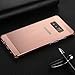 Price comparison product image TAITOU Galaxy NoteFE/7 Case, Shiny Awesome Scratch Drawbench Back Plated Aluminum Metal Frame Bumper Slim Cover, Cool 2 in 1 Note FEThin Phone Case For Samsung Galaxy S8 Plus RoseGold