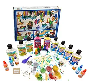 StepsToDo Ultimate Slime Lab. All in One.50+ Pieces Set. Make 40+ Slime. Milky, Unicorn Rainbow, Swirl, Crunchy, Foamy, Clear, Galaxy, Mermaid, Glitter, Sparkle, Jelly, PVA, Clear, White Glue