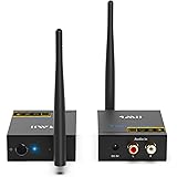 1Mii Drahtlos Audio Sender Empfänger, 2.4G Große Reichweite Transmitter and Receiver Kit Low Latency für HiFi-Musik von TV/PC