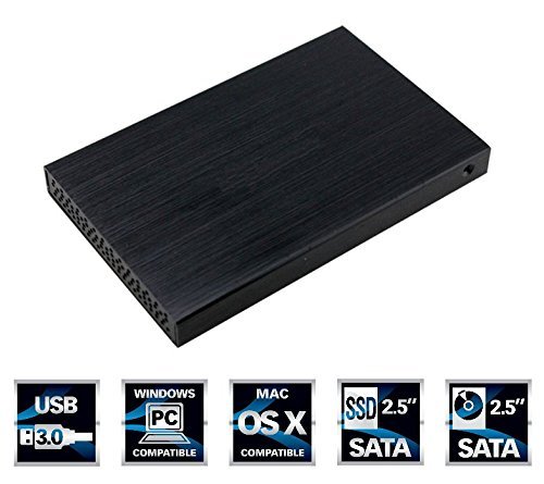 BlueBeach® USB 3.0 Festplatte Externes Gehäuse Aluminium Gehäuse für 2,5 Zoll SATA III Festplatte und SSD